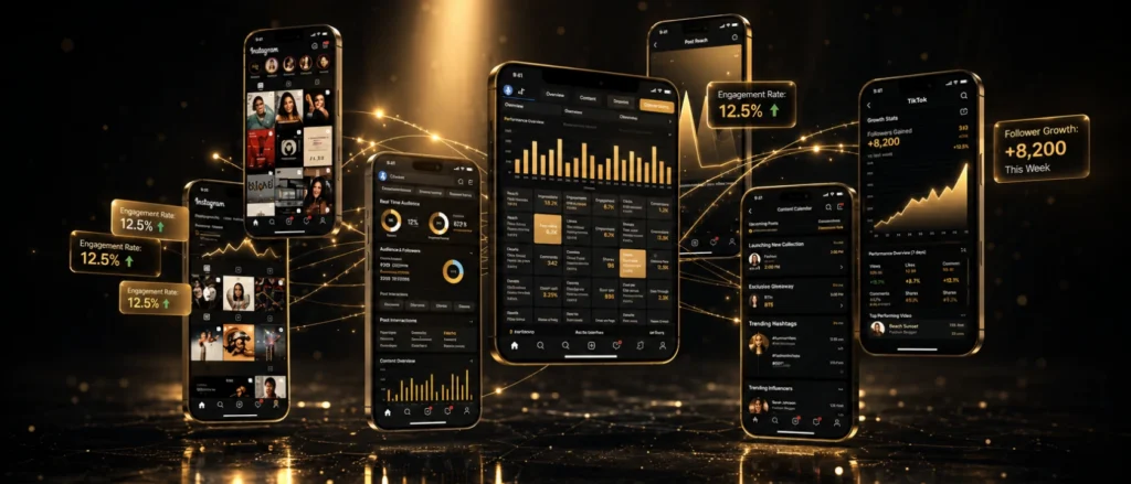 Social media management performance dashboard - MakeIdea